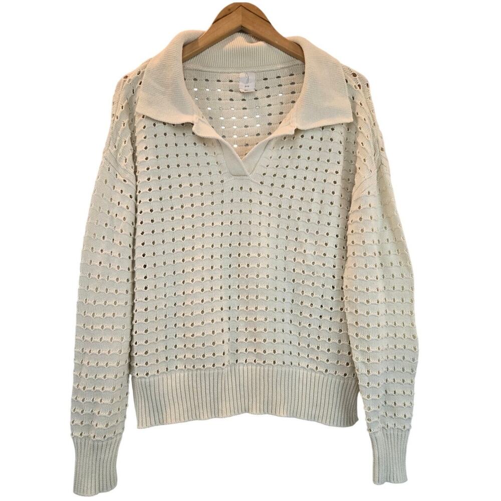 Joie Cream Open-Knit Sweater